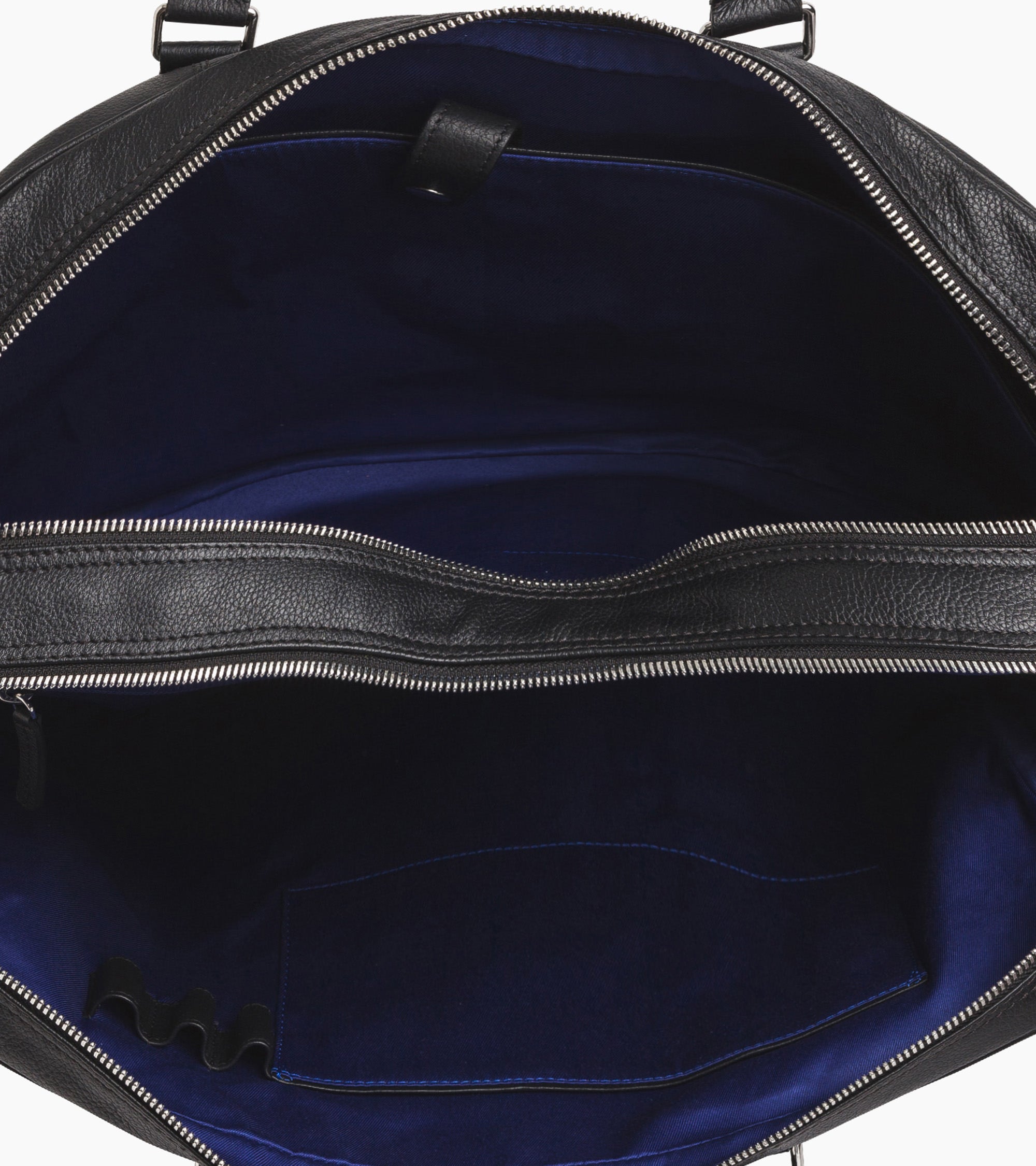 Porte documents 17" Charles en cuir grainé 2 poches zippées
