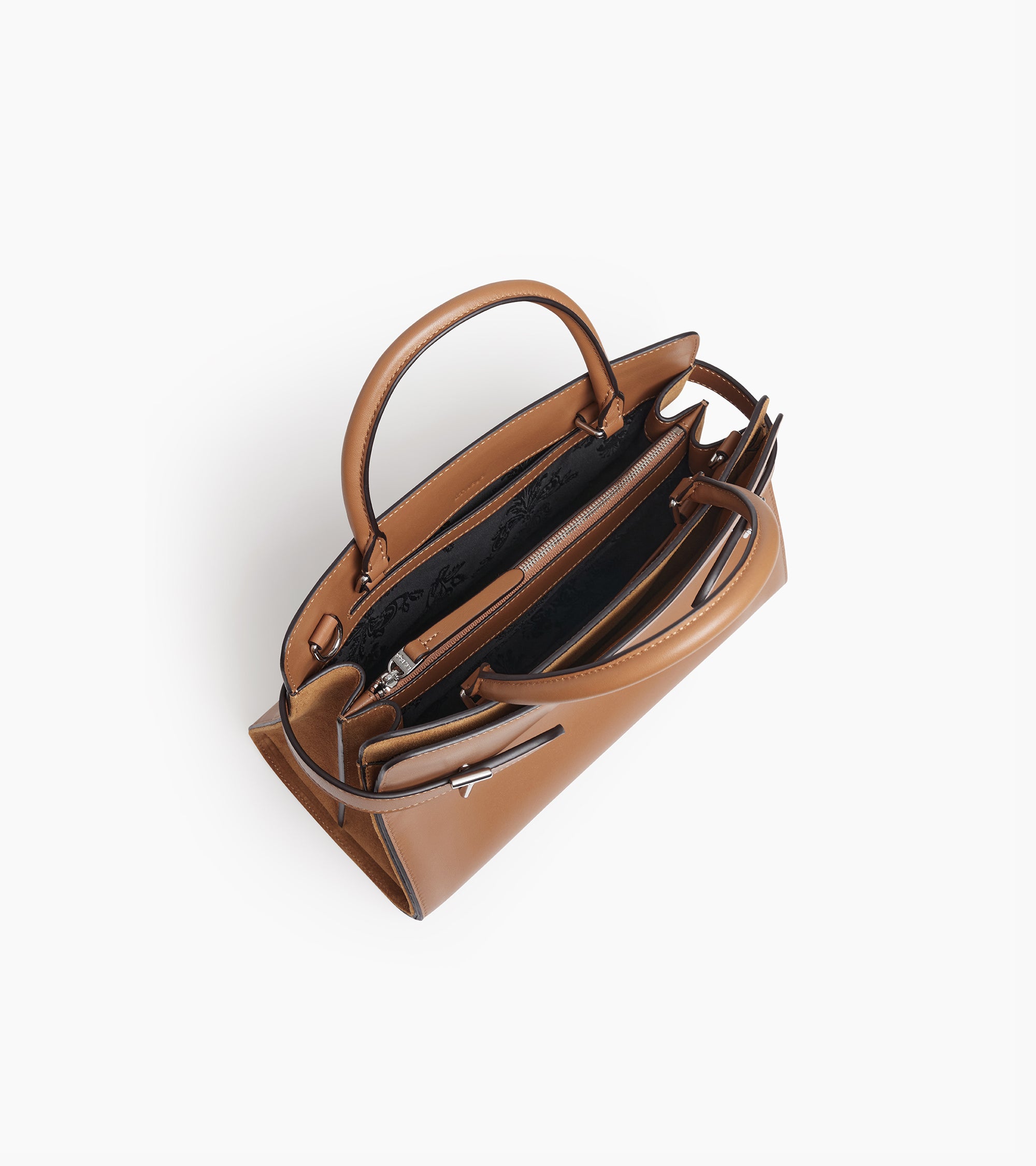 Bolso mediano modelo Emie de piel granulada y nobuk
