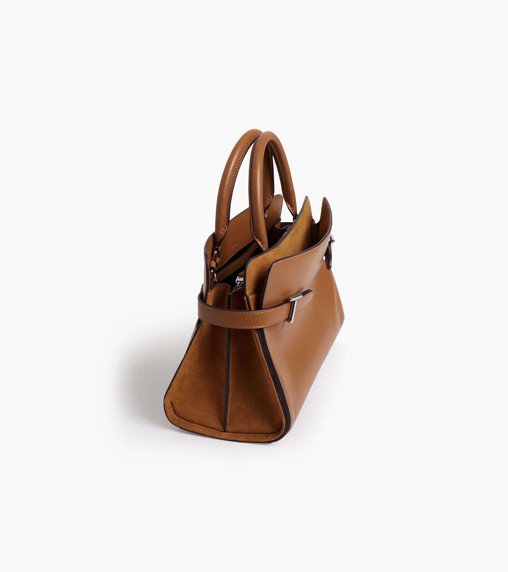 Bolso mediano modelo Emie de piel granulada y nobuk
