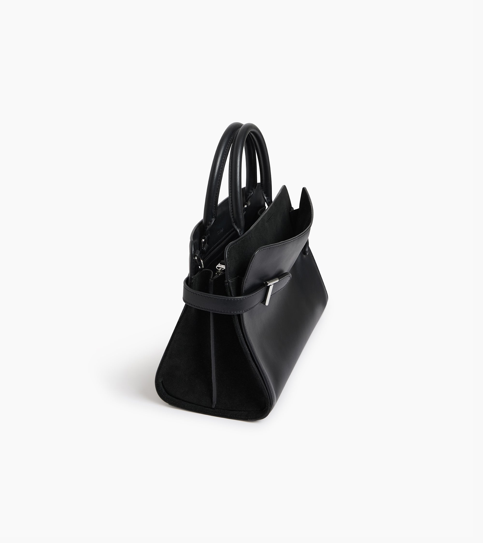 Bolso mediano modelo Emie de piel granulada y nobuk