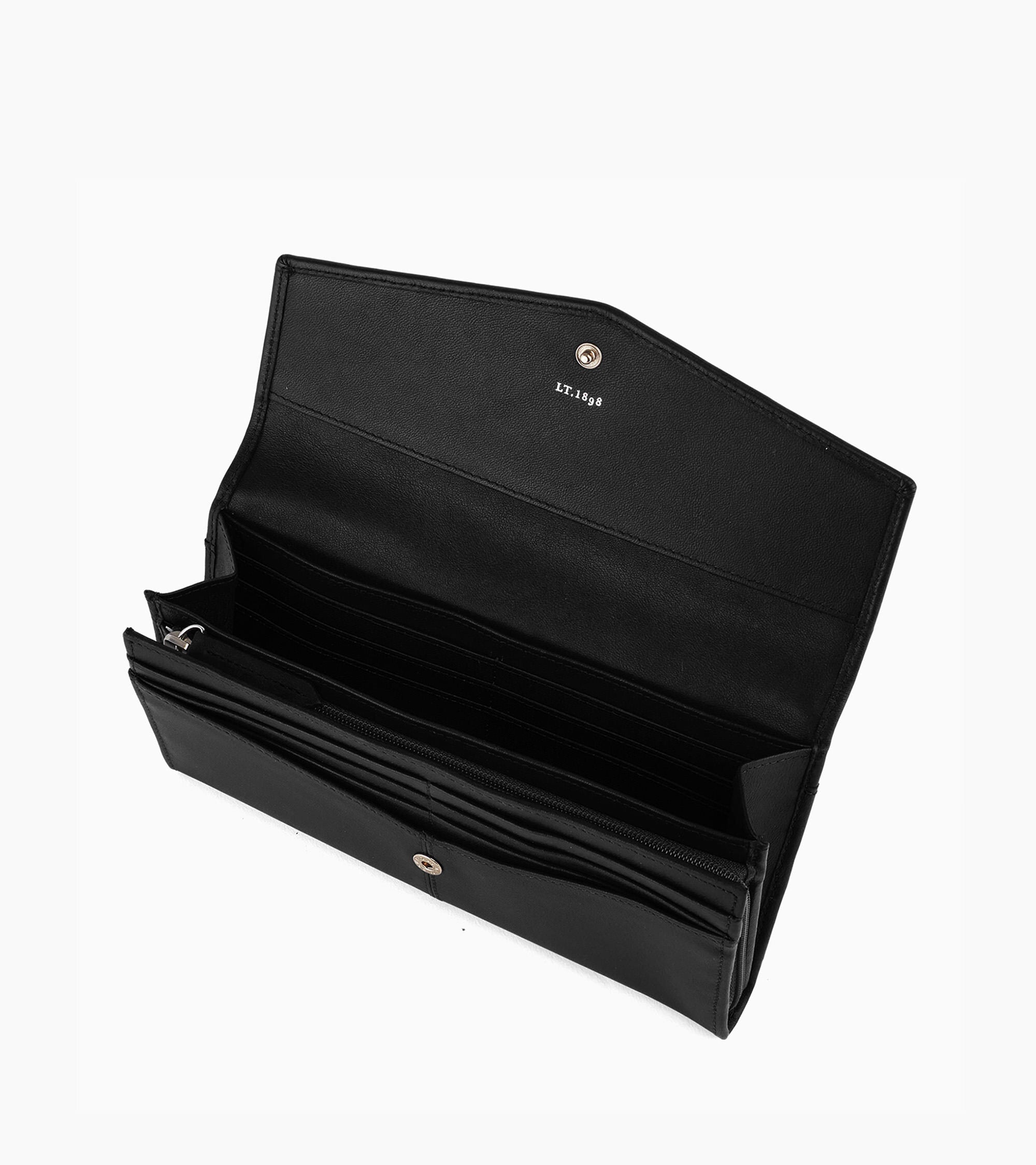 Grand portefeuille Charlotte en cuir lisse