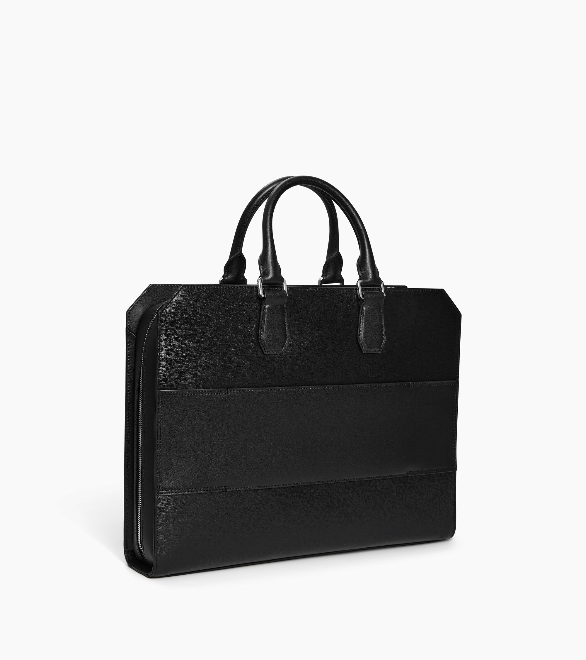 Anatole 15" document case in bonded and smooth leather