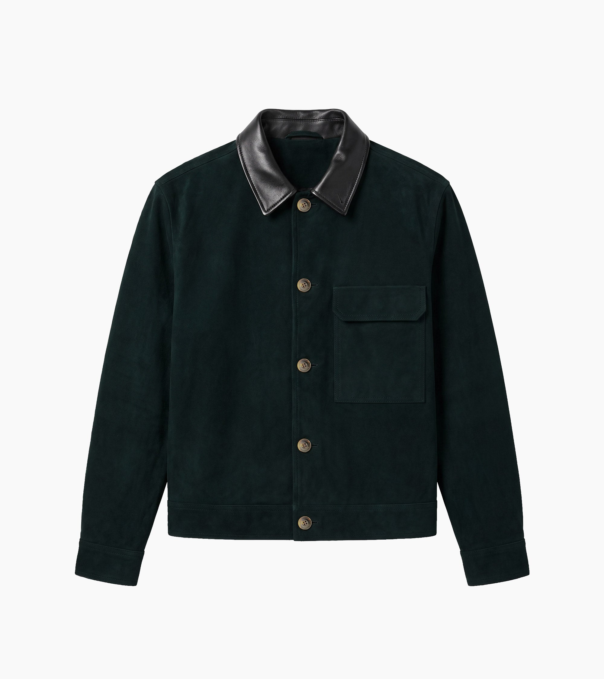Blouson Le Tanneur x HAST en cuir lisse et toile coton