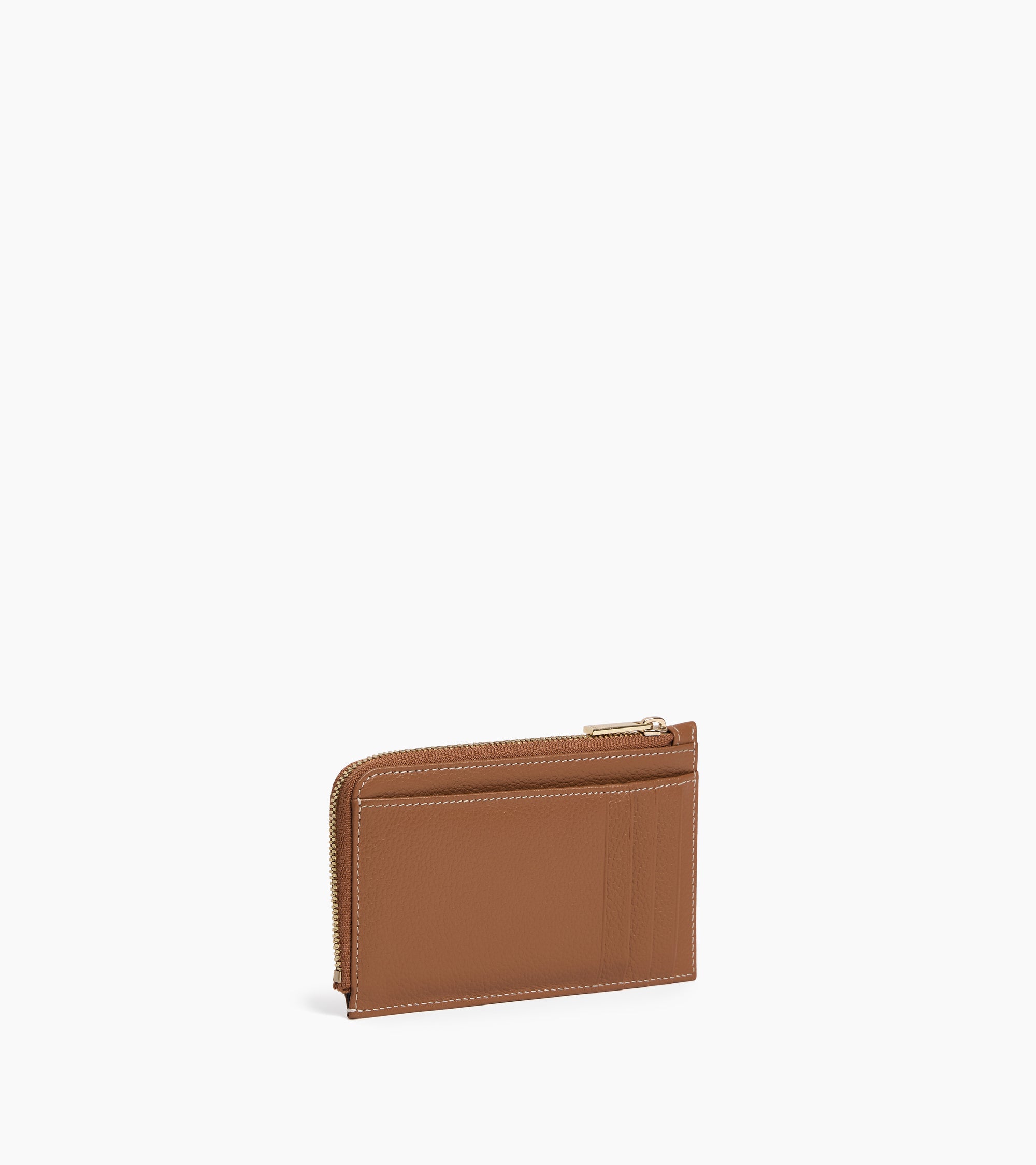 Albertine zipped card holder in grained leather
