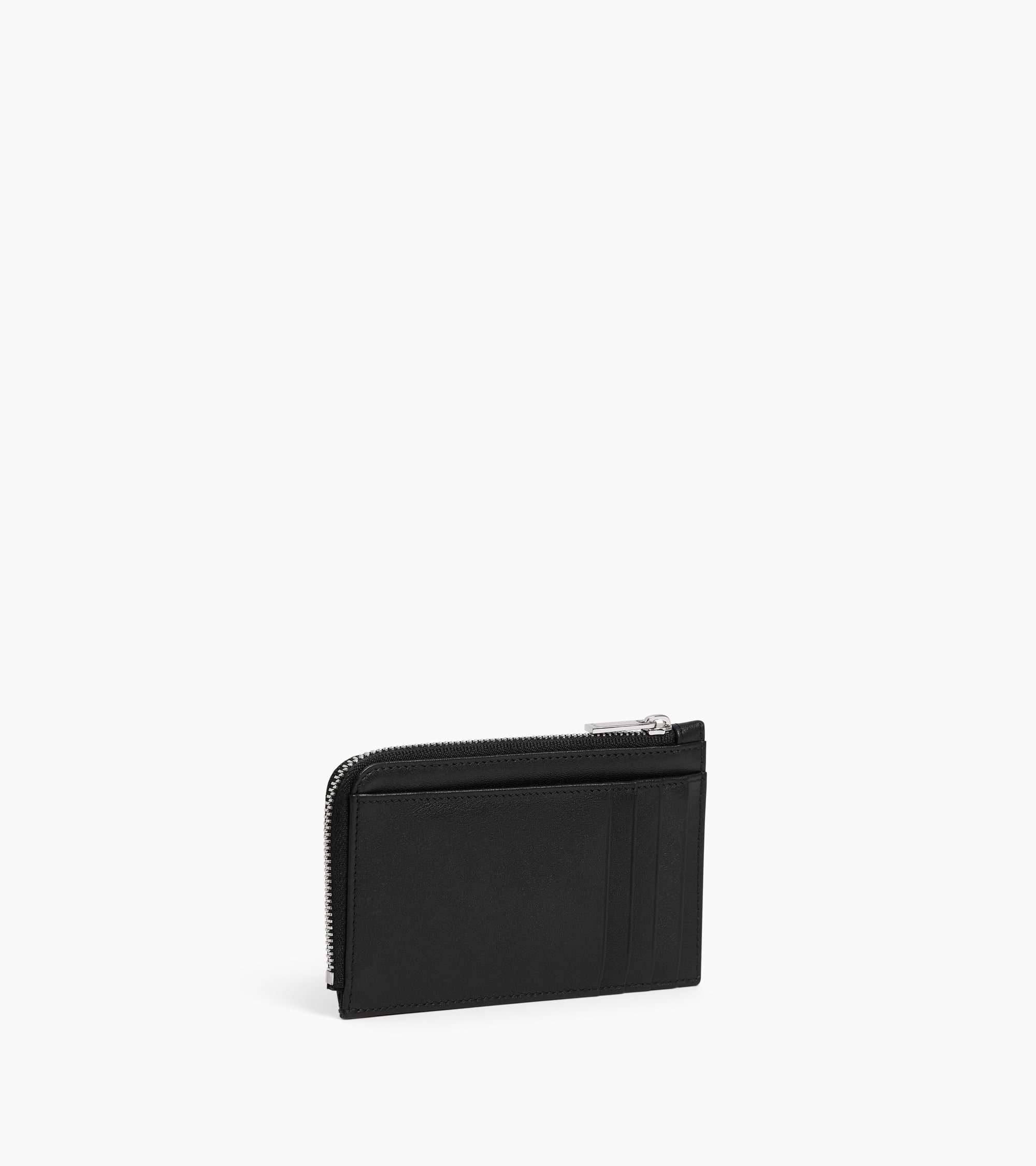 Albertine zipped card holder in smooth leather