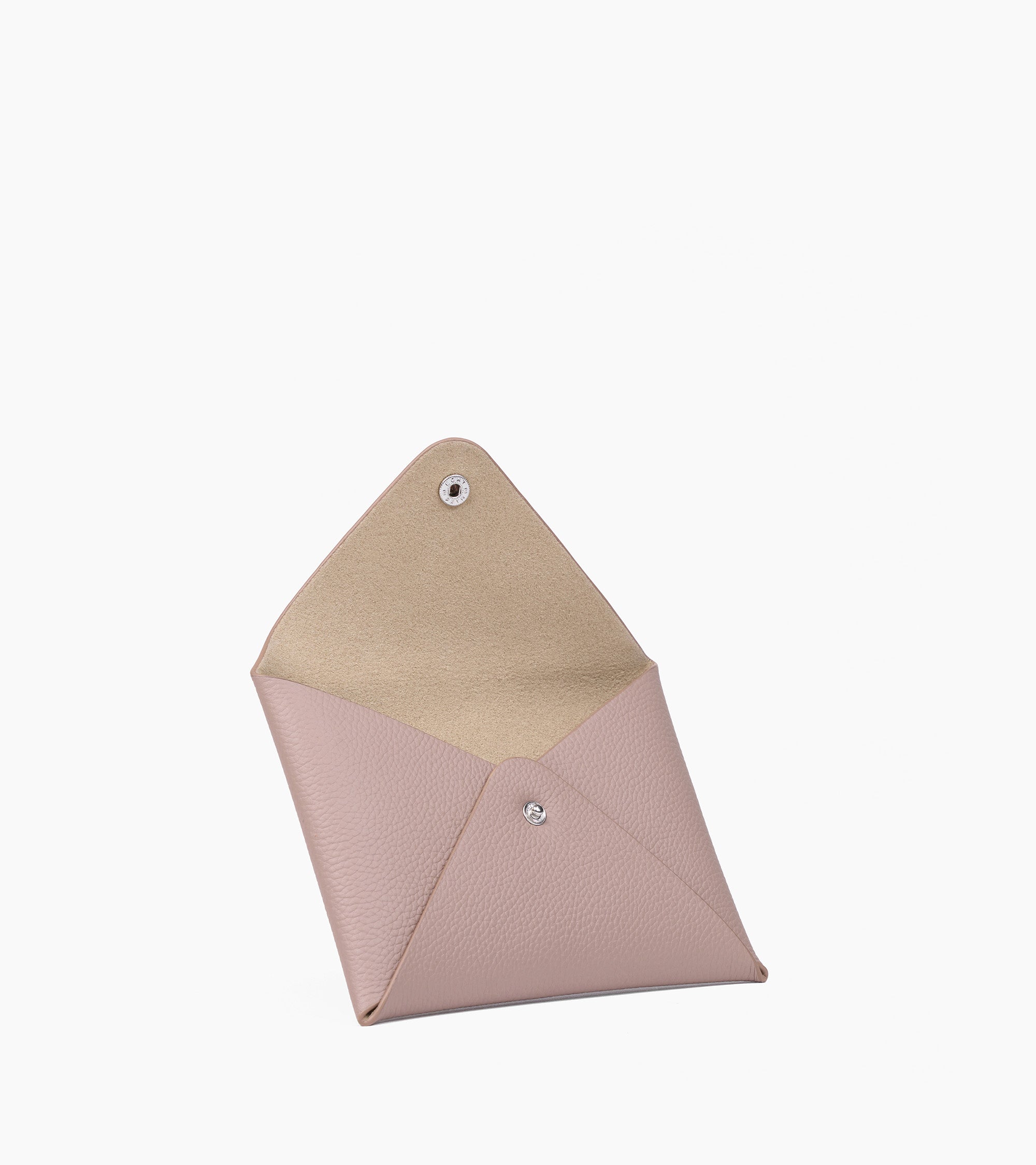 Envelope pouch in grained leather