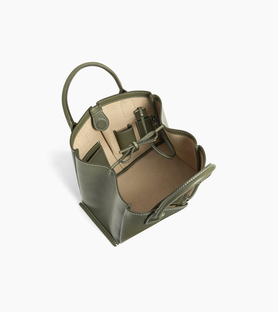 Petit sac à main Elena en cuir grainé