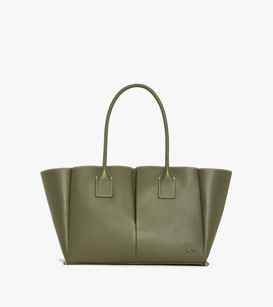 Grand sac cabas Elena en cuir grainé