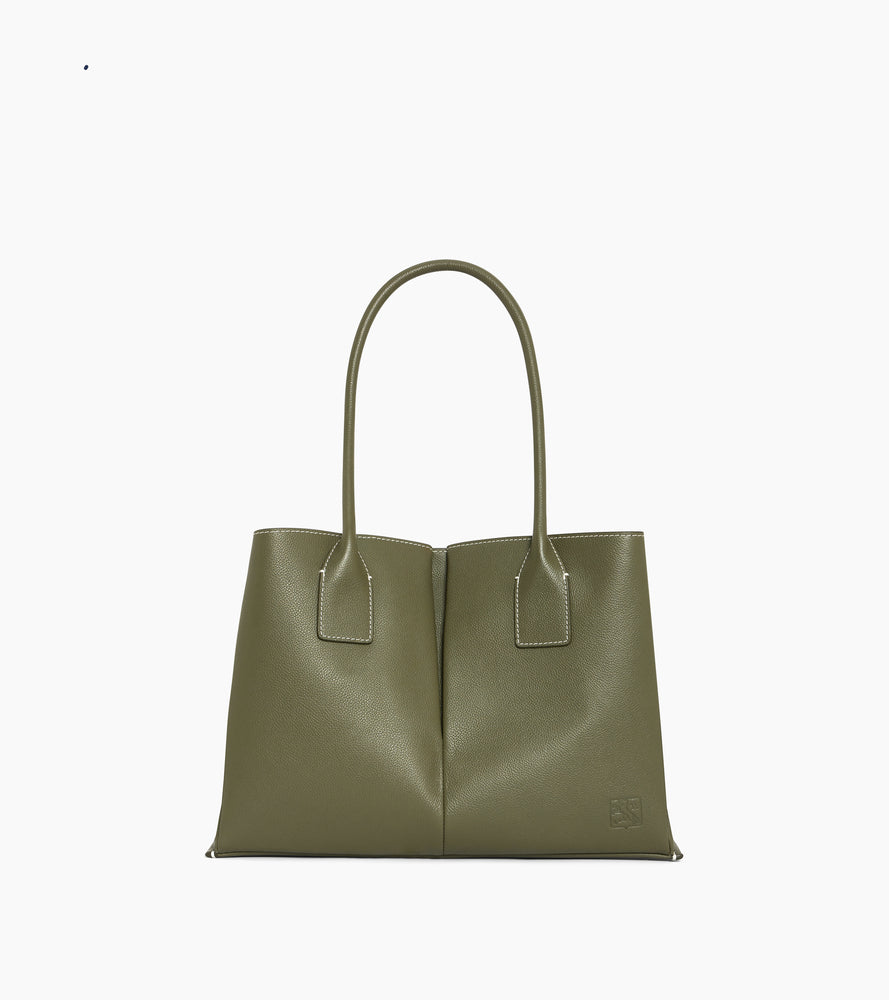 Grand sac cabas Elena en cuir grainé