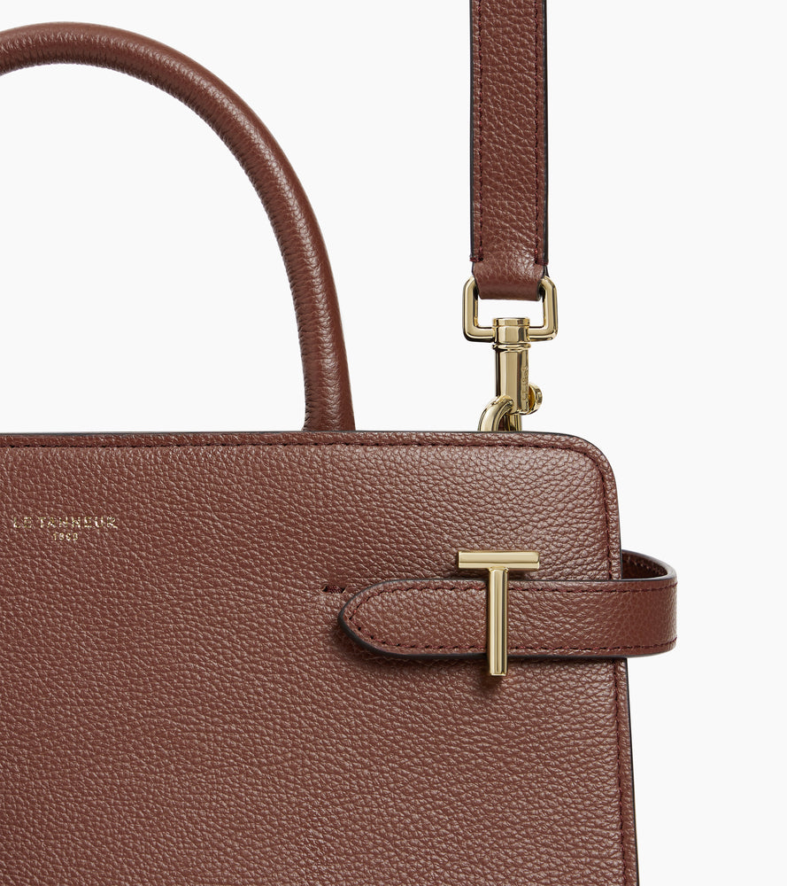 Mittelgroße Handtasche Emilie aus genarbtem Leder