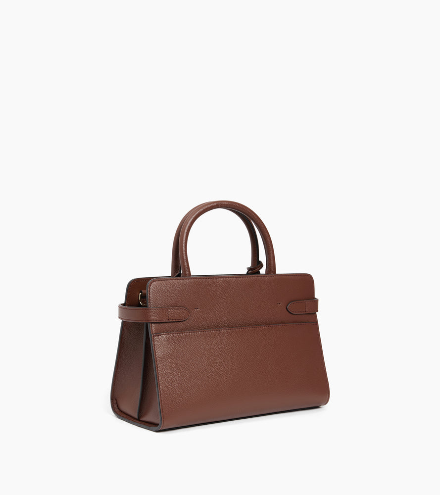 Mittelgroße Handtasche Emilie aus genarbtem Leder