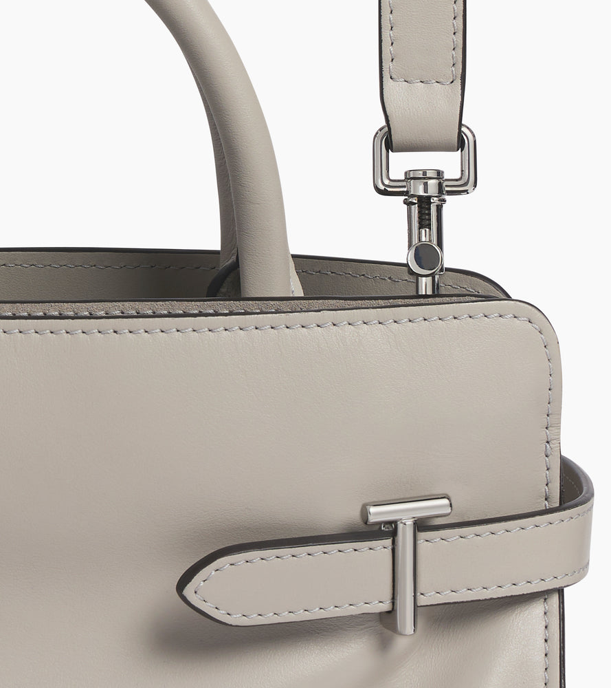 Sac à main moyen modèle Emie en cuir lisse et nubuck