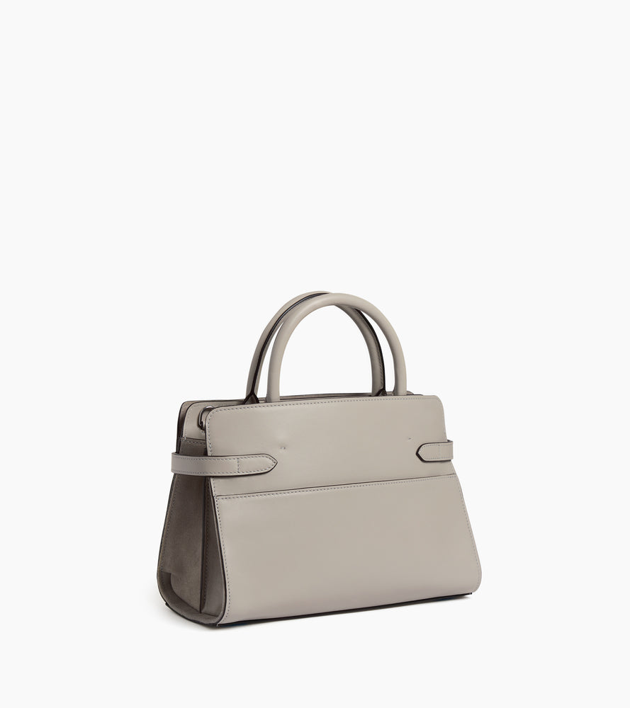 Sac à main moyen modèle Emie en cuir lisse et nubuck