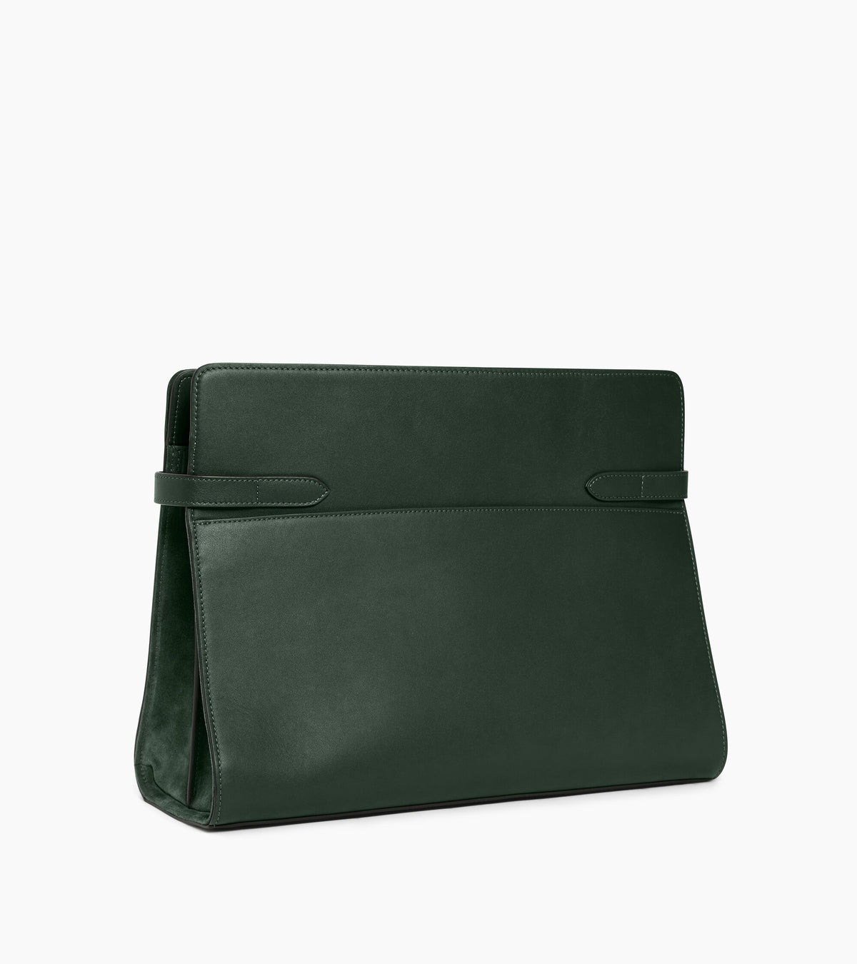 Sac porté épaule modèle maxi Emie en cuir lisse et refente de velours