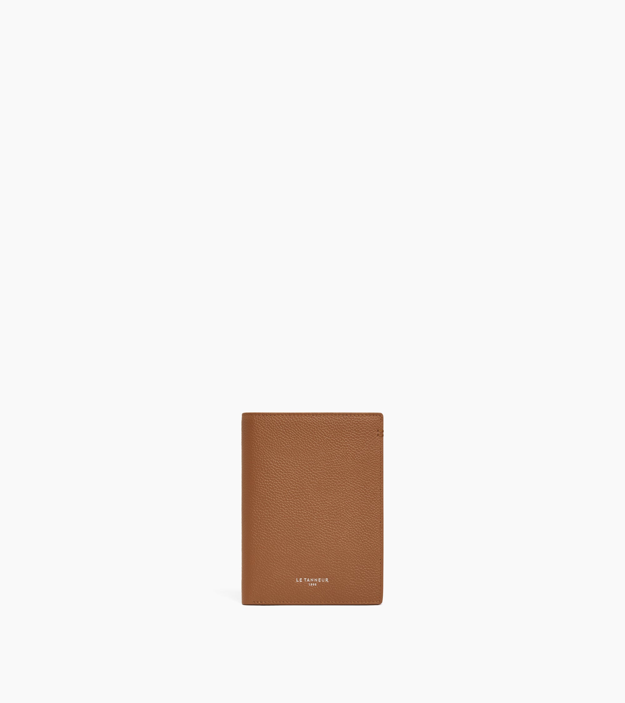 Große Brieftasche im Hochformat mit Reißverschluss Lucien aus genarbtem Leder