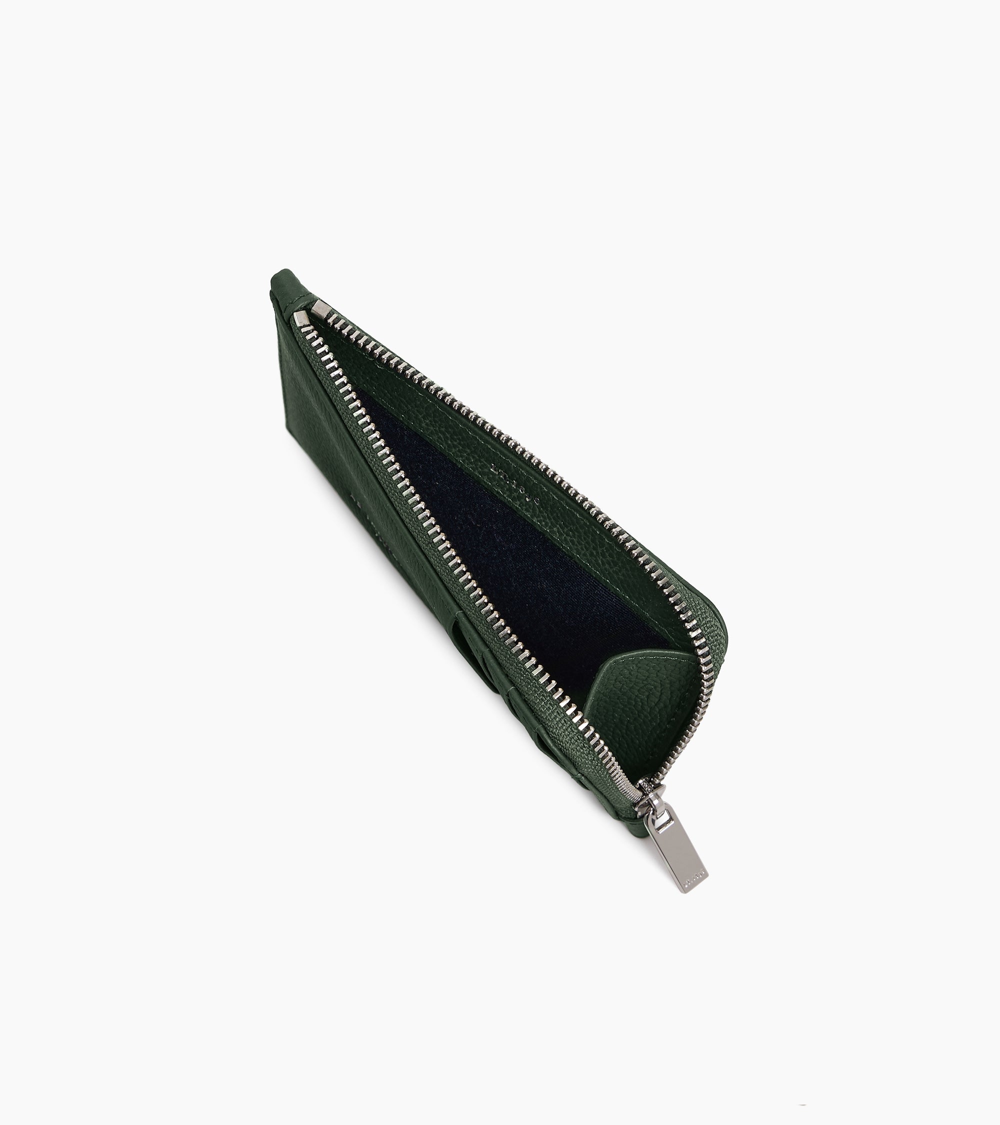 Lucien large zipped card holder in grained leather