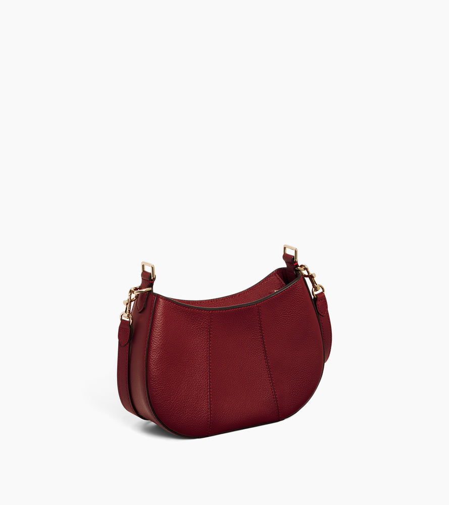 Petit sac demi-lune Juliette en cuir grainé