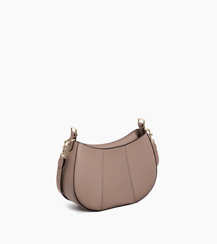 Petit sac demi-lune Juliette en cuir grainé