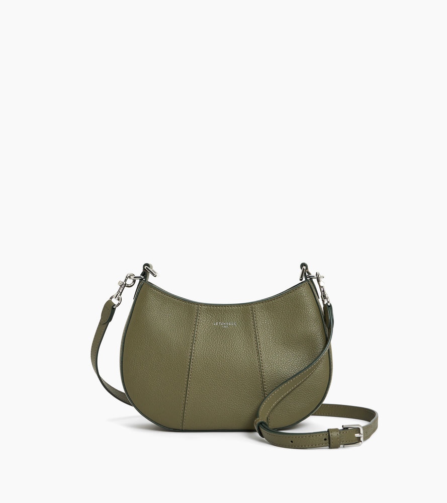 Petit sac demi-lune Juliette en cuir grainé