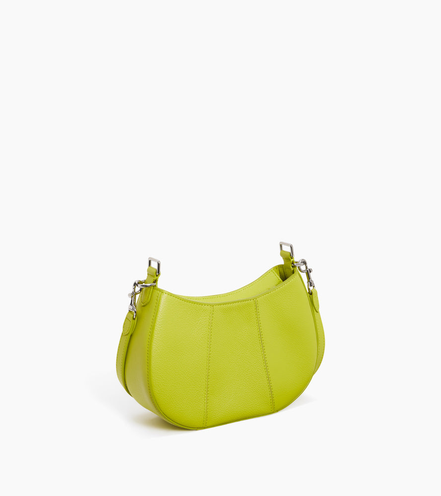 Petit sac demi-lune Juliette en cuir grainé