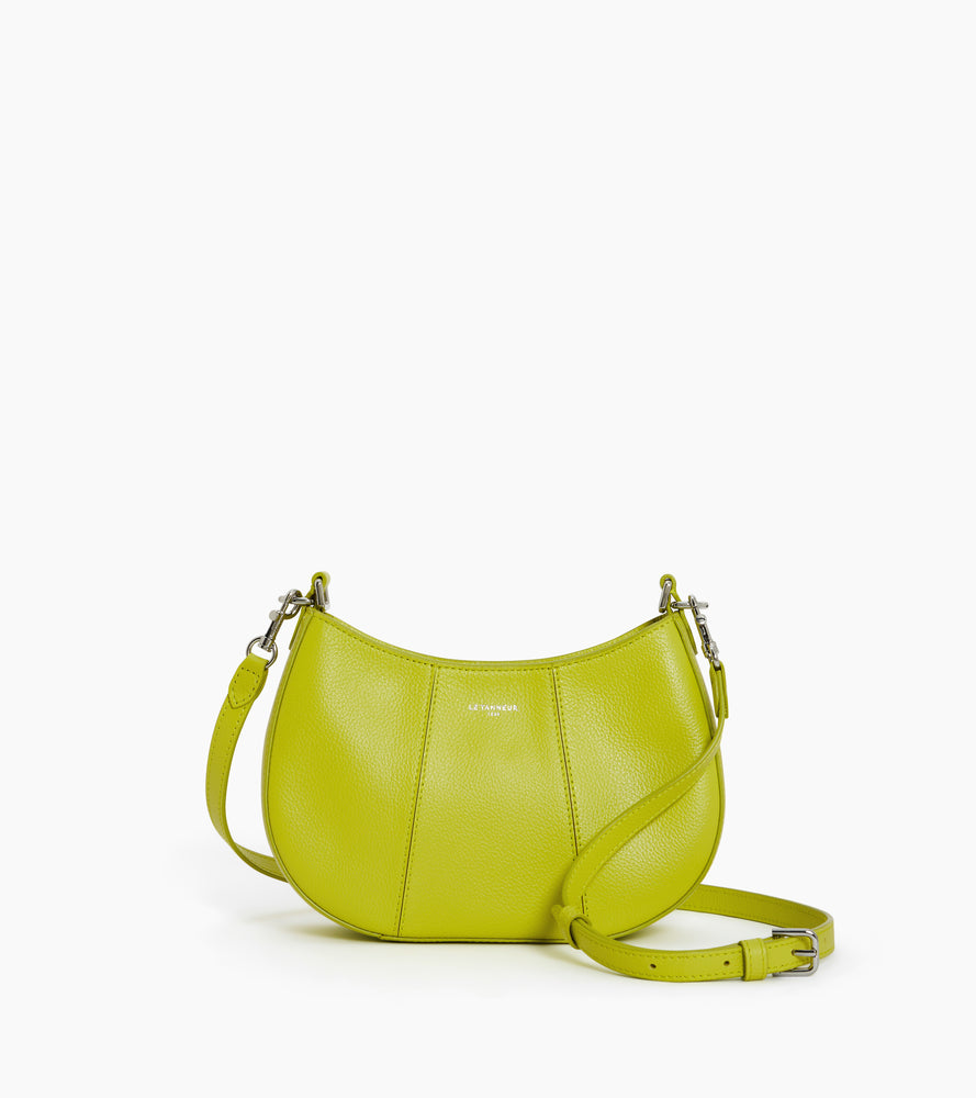 Petit sac demi-lune Juliette en cuir grainé