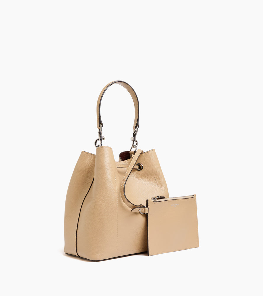 Bolso cubo Louise de piel texturizada