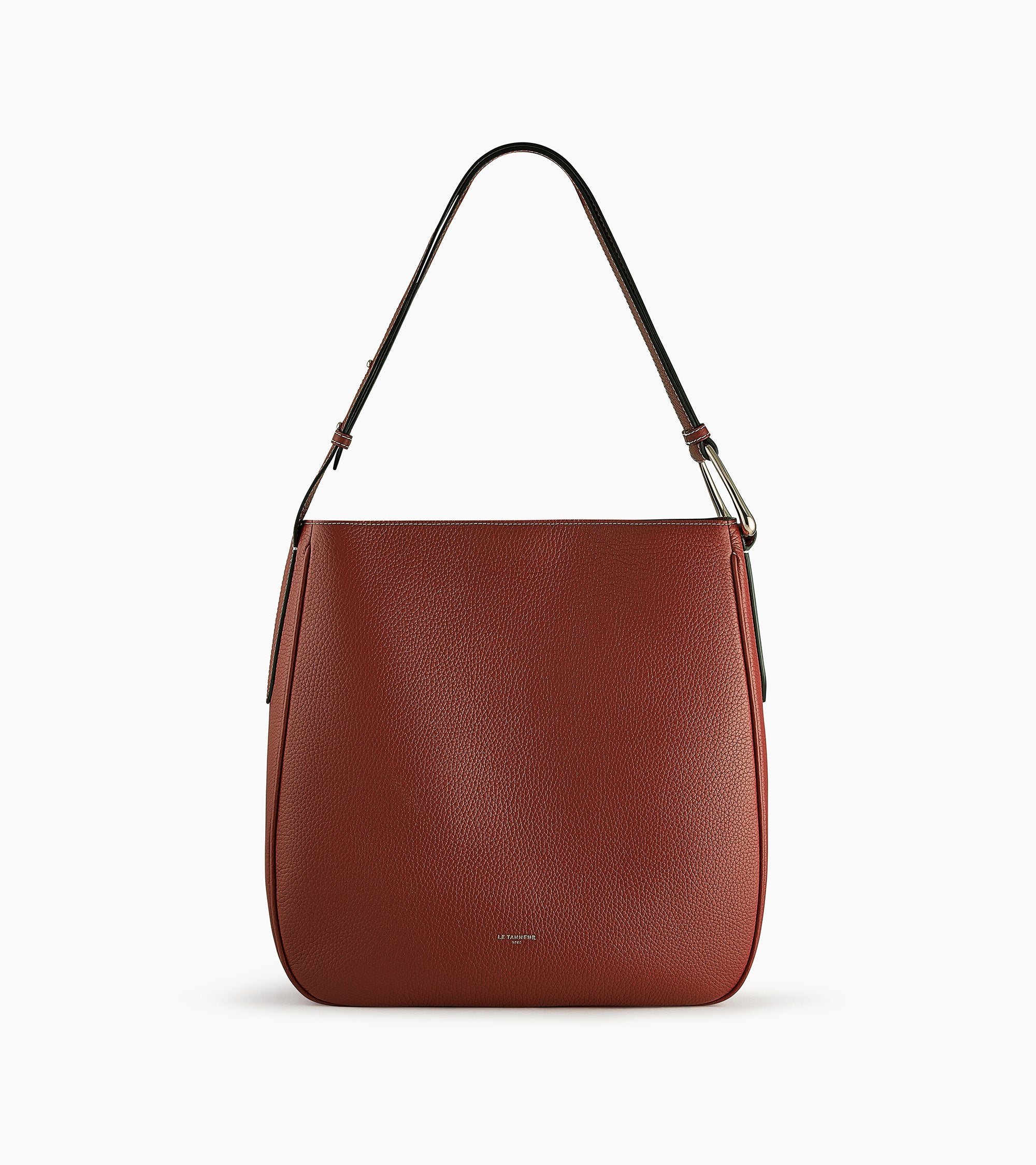 Grand sac hobo Madeleine en cuir grainé