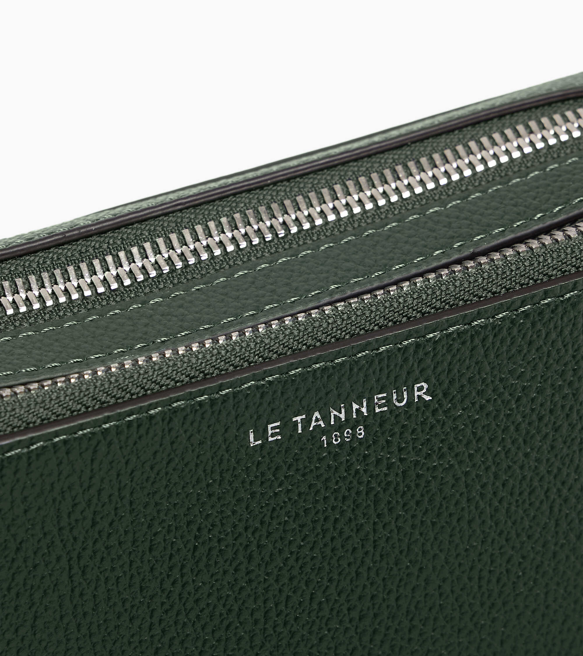 Emile small 2-compartment satchel in grained leather
