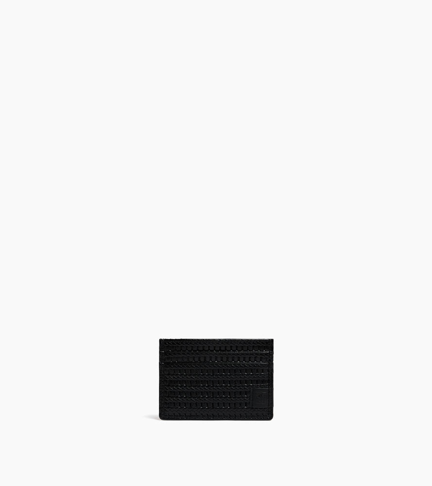 Martin card holder in embossed and smooth leather