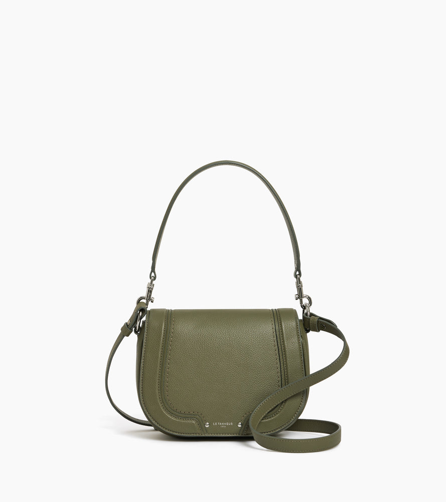 Sac bandoulière moyen modèle Ella en cuir grainé