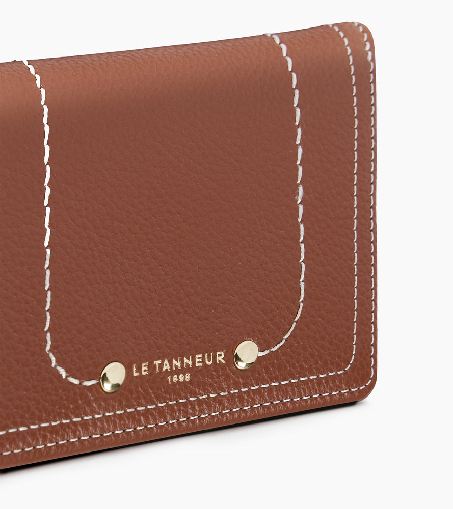 Portefeuille moyen modèle Ella en cuir grainé