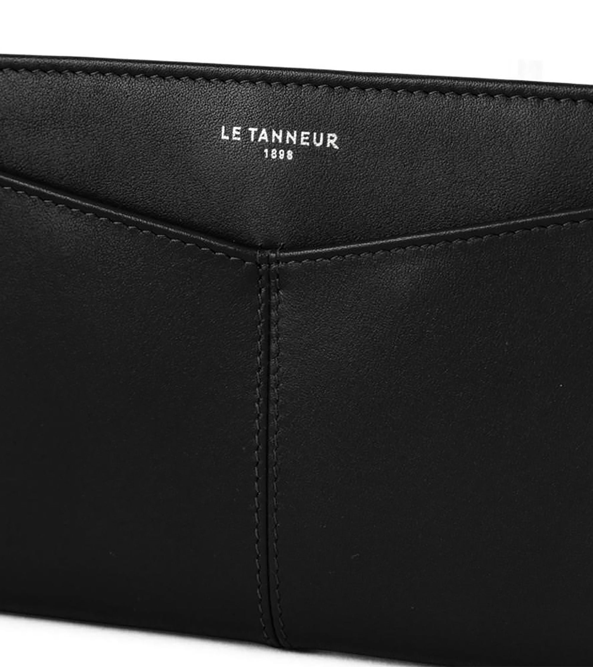 Porte chéquier zippé Charlotte en cuir lisse