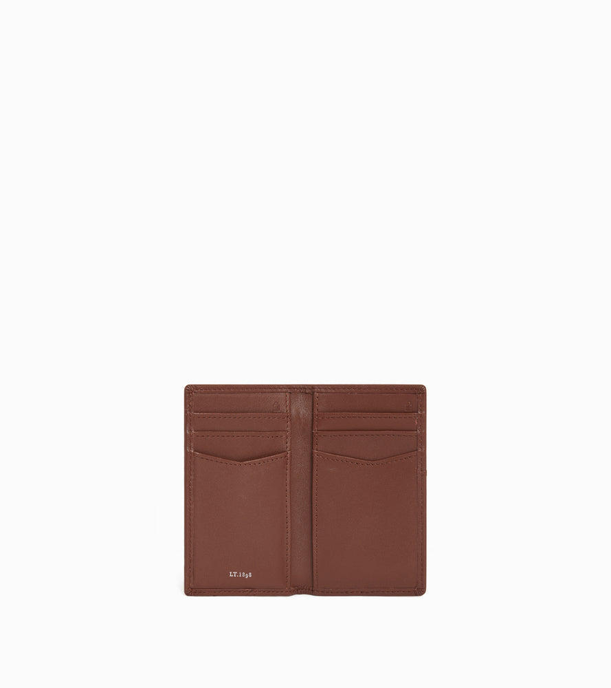 Porte cartes vertical Charlotte en cuir lisse