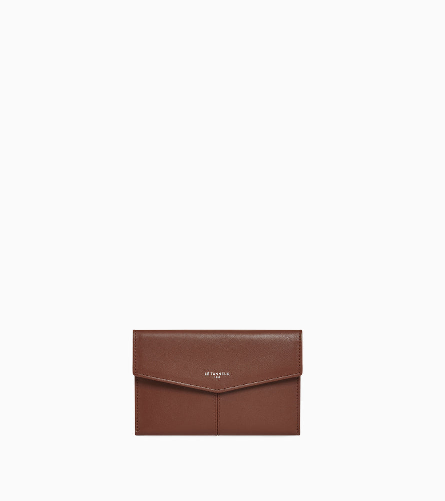 Pochette enveloppe moyen modèle Charlotte en cuir lisse