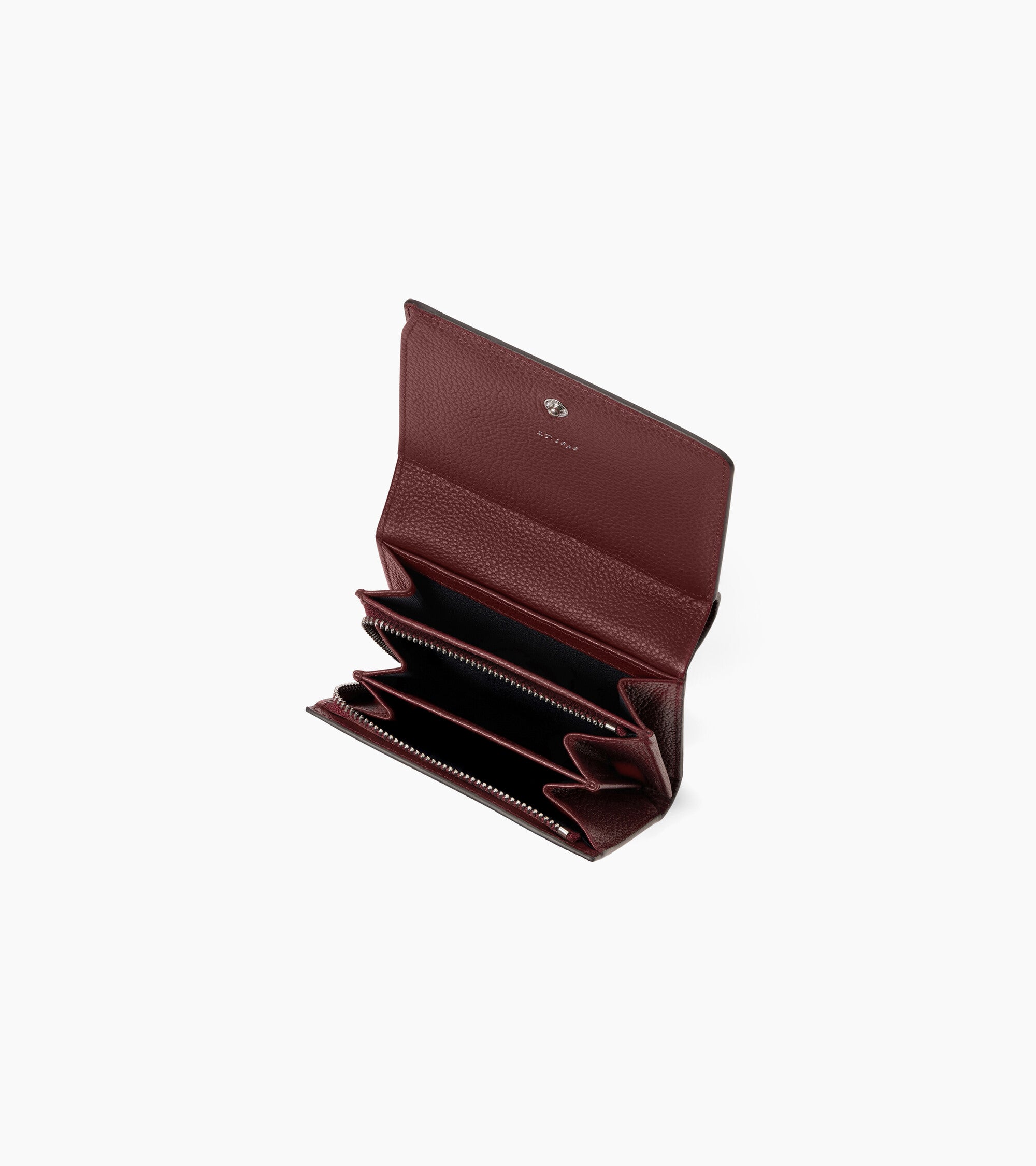 Kleine Brieftasche mit Klappe Louison aus genarbtem Leder