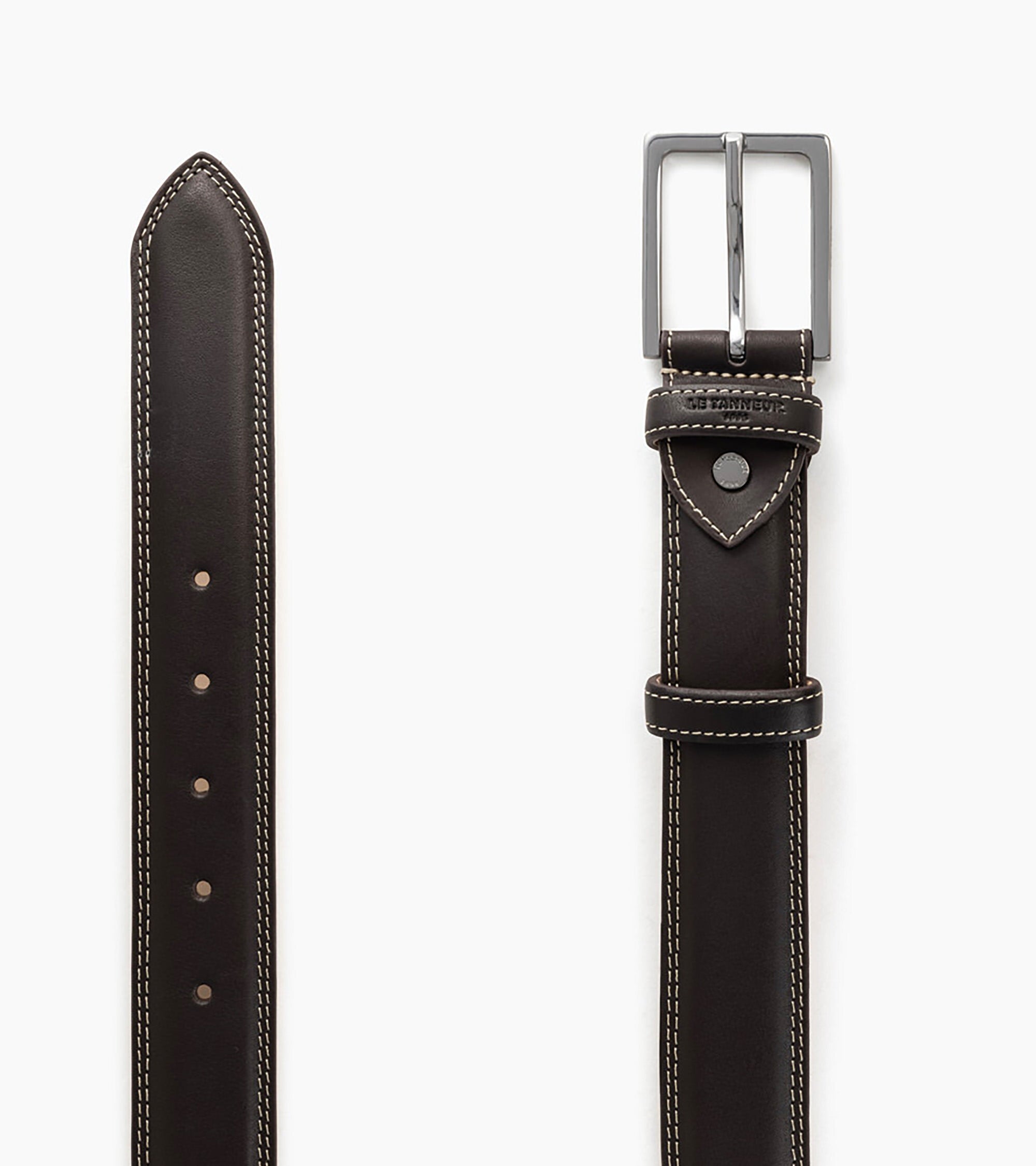 Ceinture homme avec boucle carrée Martin en cuir lisse